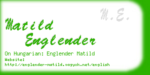 matild englender business card